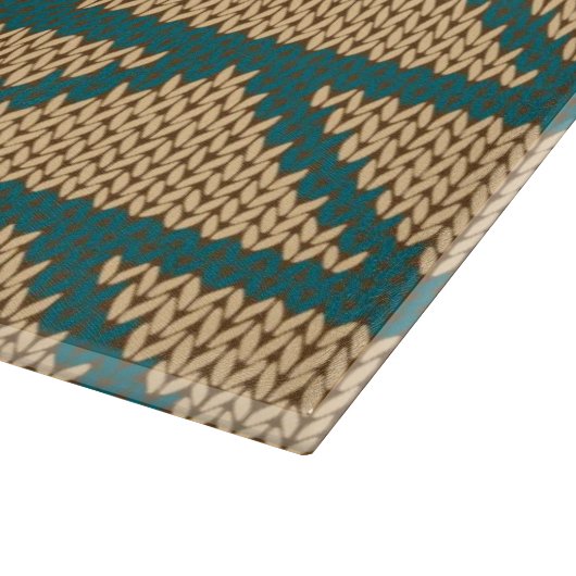 Ethnische Art gestricktes Muster Schneidebrett (Ecke)