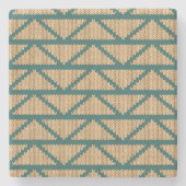 Ethnische Art gestricktes Muster Steinuntersetzer (Vorderseite)