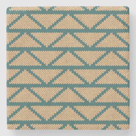 Ethnische Art gestricktes Muster Steinuntersetzer (Vorderseite)