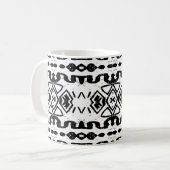 Ethnische Azteken, Vintag gestreiftes Muster. Kaffeetasse (Vorderseite Links)