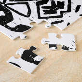 Ethnische Azteken, Vintag gestreiftes Muster. Puzzle (Seite)