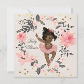 Ethnische Ballerina-Kranzconfetti-Babyparty Einladung (Vorderseite)
