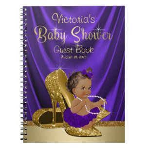 Ethnische Ballerina Prinzessin Baby Shower Gästebu Notizblock