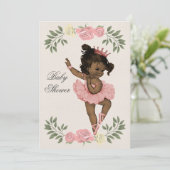 Ethnische Ballerina-Vintage Einladung (Stehend Vorderseite)