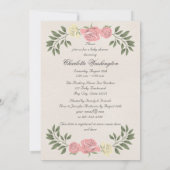 Ethnische Ballerina-Vintage Einladung (Rückseite)