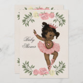 Ethnische Ballerina-Vintage Einladung (Vorne/Hinten)