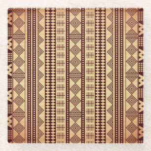 Ethnische Beschaffenheit Browns Glasuntersetzer