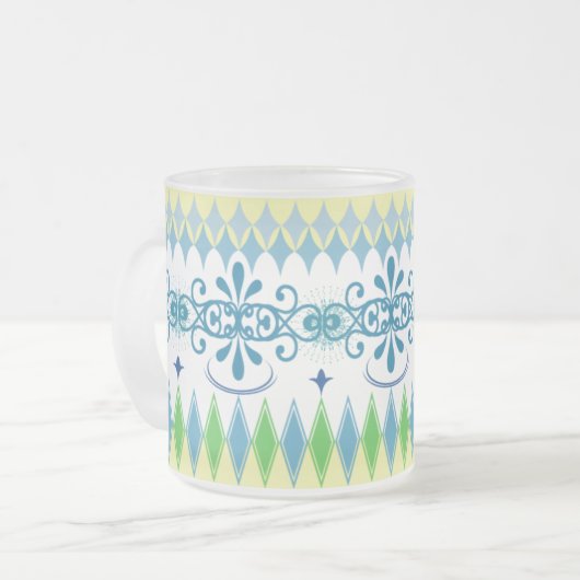 Ethnische blaue Tasse 02 (Vorderseite Links)