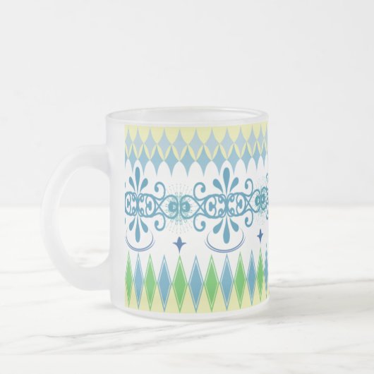 Ethnische blaue Tasse 02 (Links)