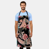 Ethnische Blume und Blätter mit Paisley Vintage Schürze (Getragen)