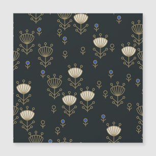 Ethnische Blume: Vintages Zierdesign Magnetkarte
