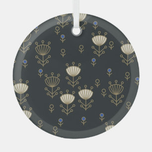 Ethnische Blume: Vintages Zierdesign Ornament Aus Glas