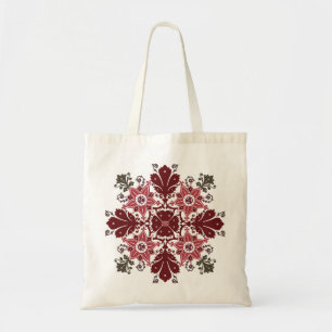 Ethnische Blumen Bouquet rundes Ornament Tragetasche