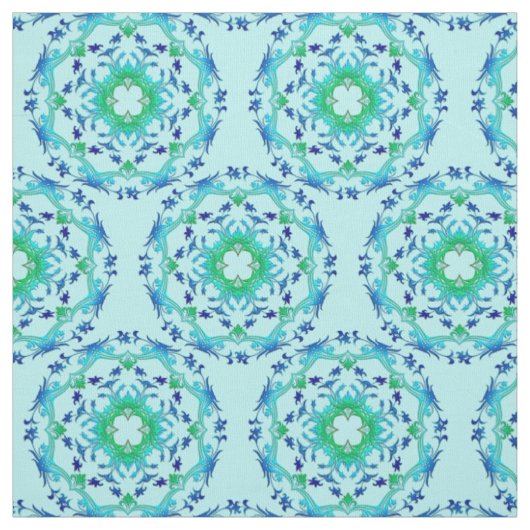 Ethnische Blumenkreis-Mandala /pattern. Stoff (Muster)