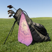 Ethnische Blumenmandala. Blumenkrone Golfhandtuch (Gras)