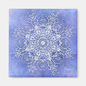 Ethnische Blumenmandala. Magnet (Vorne)