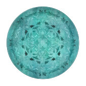 Ethnische BlumenMandala. Monogramm Schneidebrett (Vorderseite)