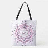 Ethnische BlumenMandala. Monogramm Tasche (Vorderseite)