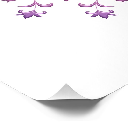 Ethnische Blumenmandala. Poster (Ecke)