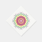 Ethnische Blumenmandala. Serviette (Ecke)