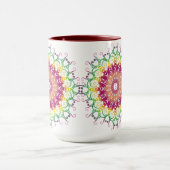 ethnische Blumenmandala. Tasse (Zentrum)