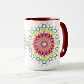ethnische Blumenmandala. Tasse (VorderseiteRechts)
