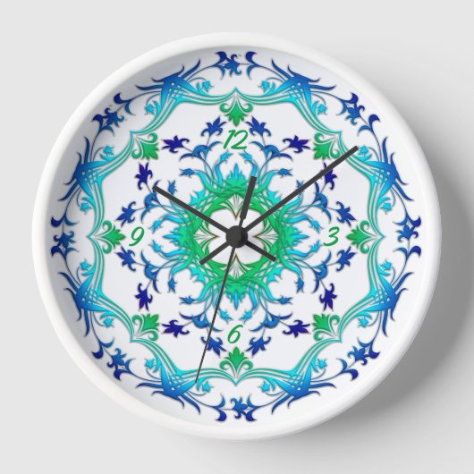 Ethnische Blumenmandala. Uhr (Vorderseite)