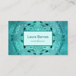 Ethnische Blumenmandala. Visitenkarte