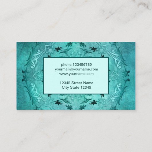 Ethnische Blumenmandala. Visitenkarte (Rückseite)