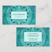 Ethnische Blumenmandala. Visitenkarte (Vorne/Hinten)