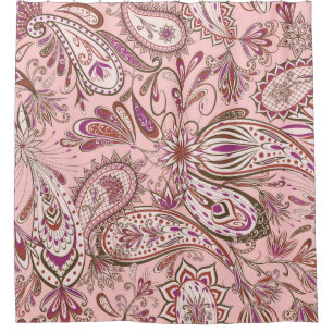 Ethnische Blumenmuster: Orientalisches Paisley-Des Duschvorhang