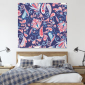 Ethnische Blüte: Abstrakt orientalisch nahtlos. Leinwanddruck (Insitu (Schlafzimmer))