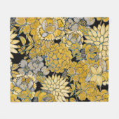 Ethnische Blüte: Creative Paisley Texture. Fleecedecke (Vorderseite (Horizontal))