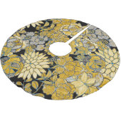 Ethnische Blüte: Creative Paisley Texture. Polyester Weihnachtsbaumdecke (Schrägansicht)