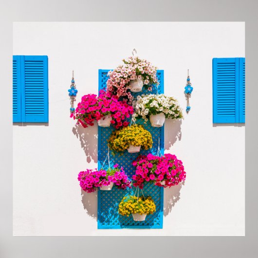 Ethnische Blüte: Gartenmauer Poster (Vorne)