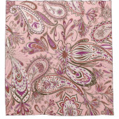 Ethnische Blüte: Orientales Paisley Design. Duschvorhang (Vorderseite)