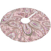Ethnische Blüte: Orientales Paisley Design. Polyester Weihnachtsbaumdecke (Schrägansicht)