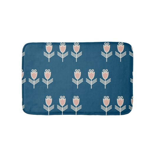 Ethnische Blüte: Vintage Dekorative Ornamente Badematte (Vorderseite)