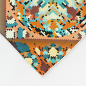 Ethnische Blütenmandala nahtlos Muster. Farbige m Fleecedecke (Ecke)