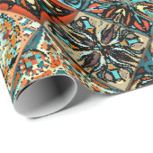 Ethnische Blütenmandala nahtlos Muster. Farblich Geschenkpapier (Rolleneckpunkt)