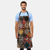 Ethnische Blütenmandala nahtlos Muster. Farblich Schürze (Getragen)