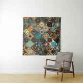 Ethnische Blütenmandala nahtlos Muster. Farblich Wandteppich (Beispiel)