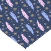 Ethnische Boho Federn Kurzer Tischläufer (Ecke)