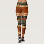 Ethnische Boho Grunge, farbenfrohe Muster. Leggings (Rückseite)