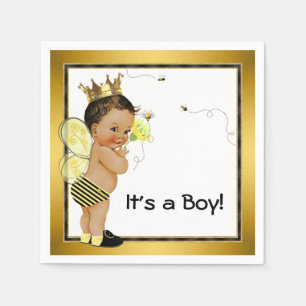 Ethnische Bumble Bee Baby-Party für einen Jungen Serviette