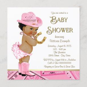 Ethnische Cowgirl-Baby-Party Einladung