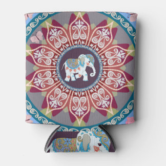 Ethnische Decke, Mandala, paisley Grenze. Dosenkühler