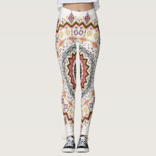 Ethnische Dekorative: Vintage Indianerverzierung Leggings