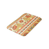 Ethnische Elefanten, Blume, nahtlose Muster. Badematte (Schrägansicht)