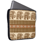 Ethnische Elefanten Geometrisches Vintages Muster Laptopschutzhülle (Vorne Rechts)